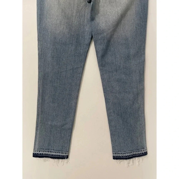 AMO Babe Sweet Cheeks Jeans Women’s Size 27 Blue Raw Hem Button Fly‎ Ankle Denim - Picture 8 of 16